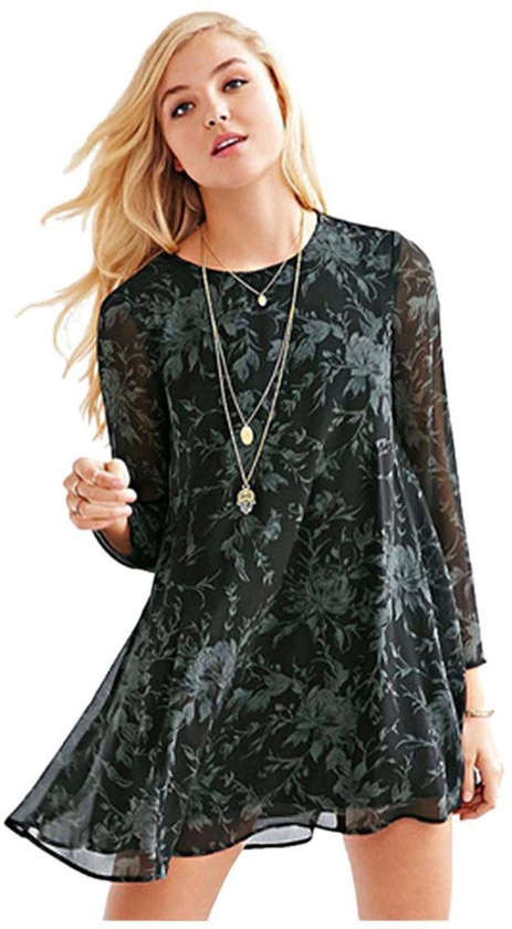 Jollychic Black Polyester Casual Dress For Women