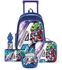 TRUCARE Disney Avengers Mighty Avengers 5in1 Trolley School Bag Set | Kids Backpack Gift | Water Resistant,Box set 18"