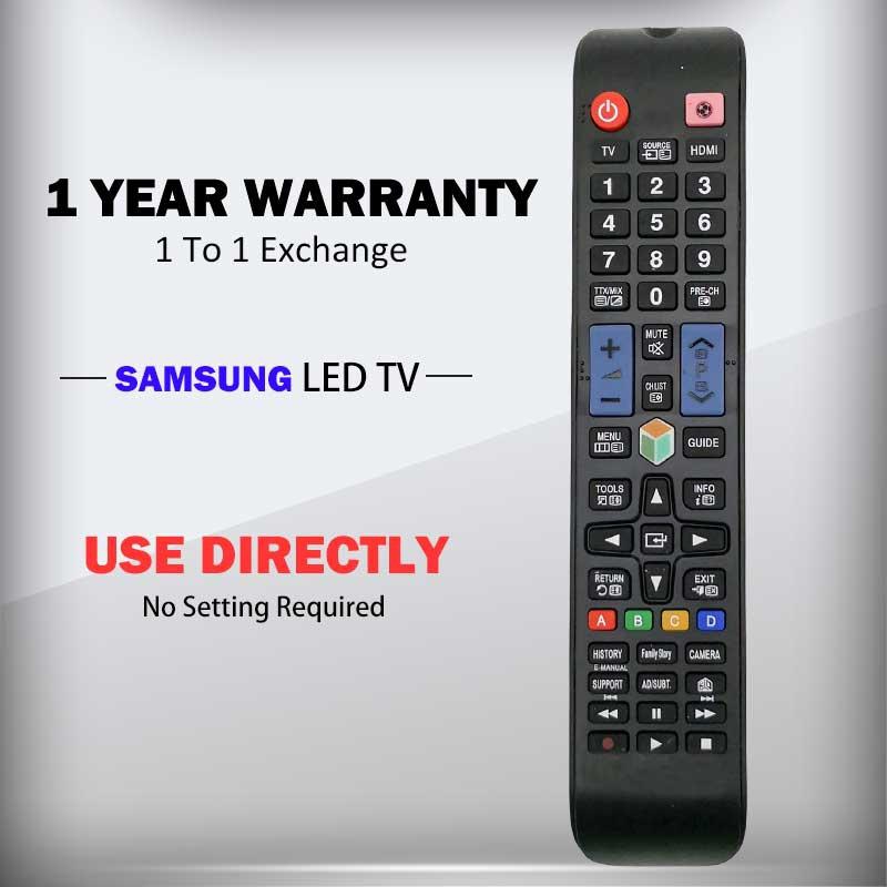 Universal Samsung 3D Smart LED TV Remote Control Replacement (Black)