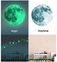 Creative Moon with Stars Halloween Decorations Wall Decals Glow in the Dark I Luminous Light Stickers for Halloween Party Kids Home Room Decor