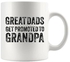 Great Dads Get Promoted to Grandpa Gift from Grandson Granddaughter Daughter Son Ceramic Mug 11oz White