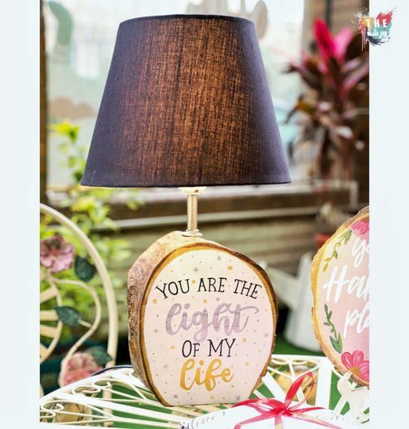 You Are The Light Of My Life Wooden Lamp