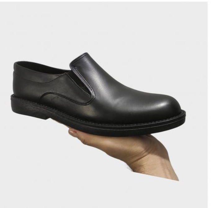 Genuine Leather Men's Shoes Black Code 114-2mt