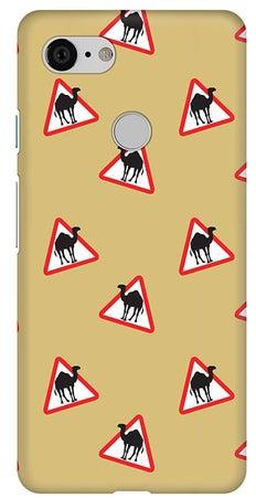 Matte Finish Slim Snap Basic Case Cover For Google Pixel 3 Camel Signs