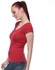 U.S. Polo Assn. 2121200H1CK-TMCK V Neck T-Shirt for Women - XS, Red