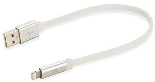 Scosche Flat-Out Led - 6 Ft. Charge And Sync Cable For Lightning Devices - White, 1.82 metres