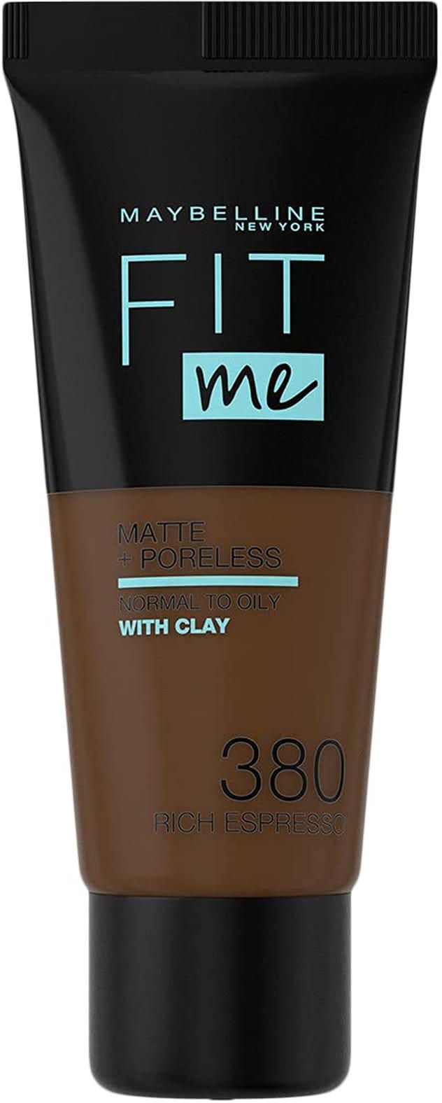 Maybelline New York Fit Me Matte And Poreless Foundation 380 Rich Espresso 30ml