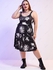 Plus Size Colorblock Lace Up Backless Buckles Sleeveless Gothic Midi Dress - L | Us 12