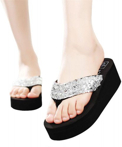 Silver Flip Flops Slipper For Girls price from souq in UAE - Yaoota!