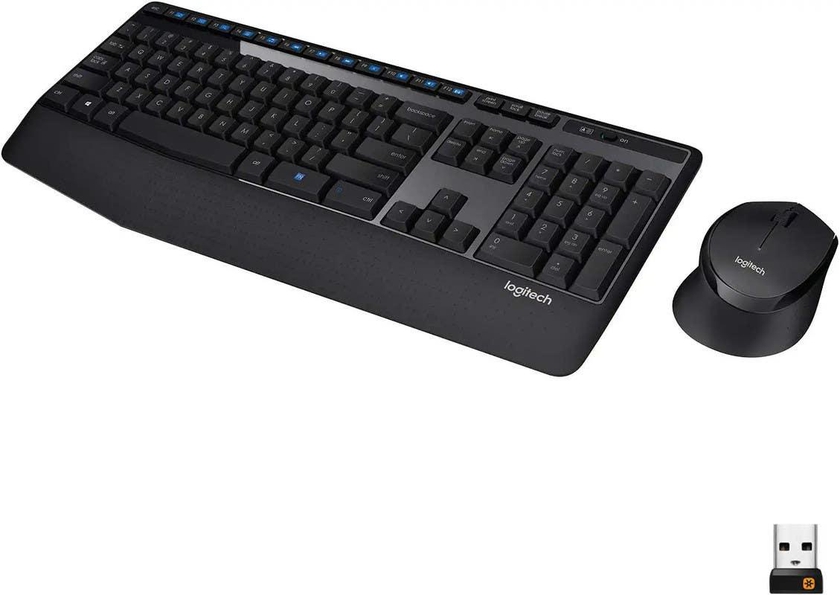 احصل على لوحة مفاتيح وماوس لاسلكية لوجيتك، MK345 - أسود مع أفضل العروض | رنين.كوم