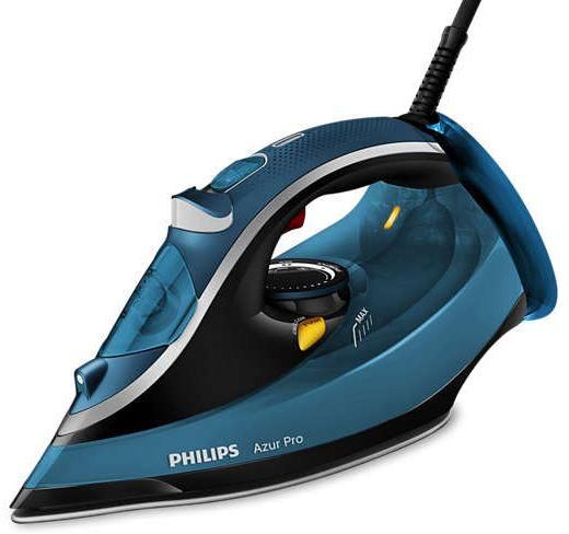 Philips Azur Pro Steam Iron - GC4880, Blue/Black