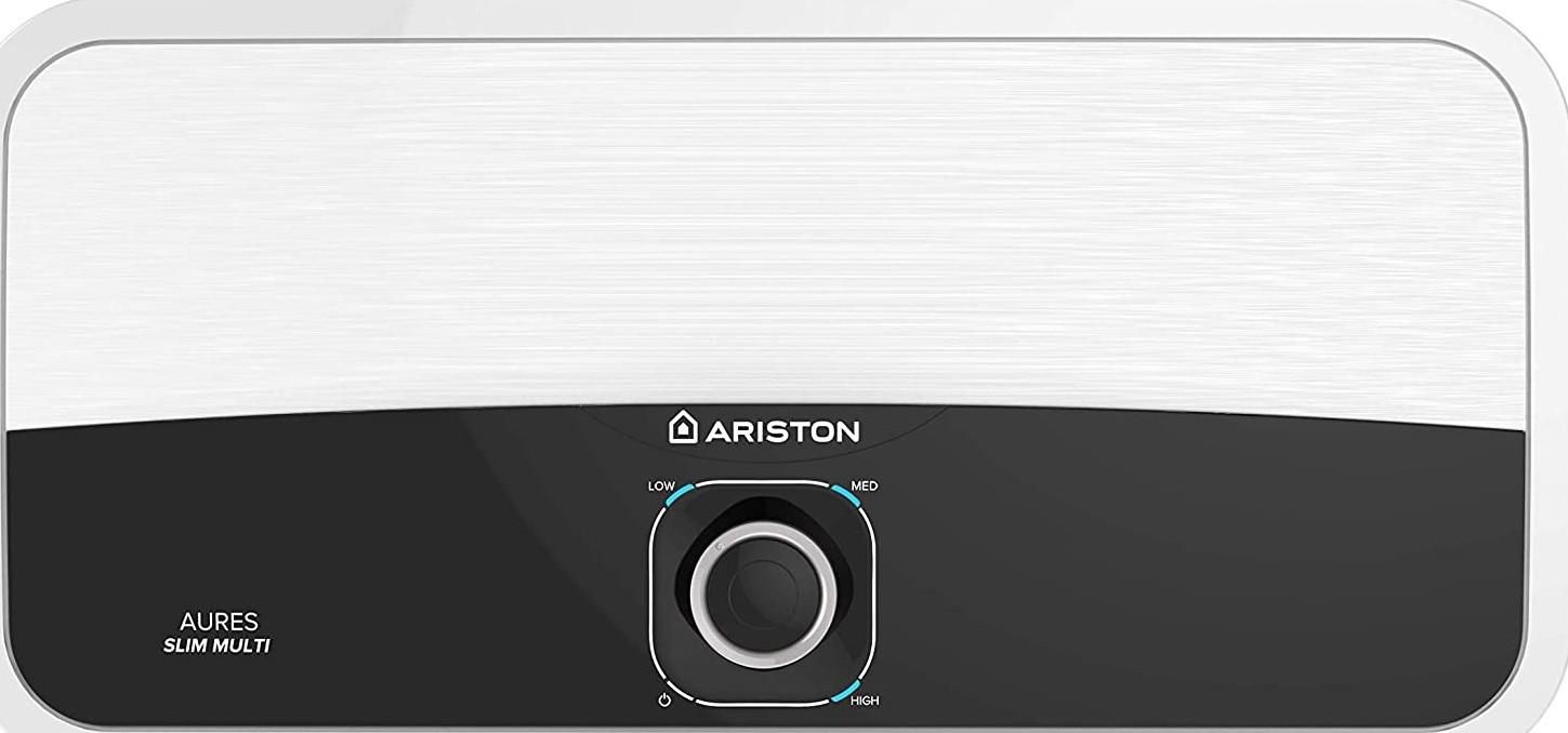 Ariston Electric Instantaneous Water Heater Aures SM, Double Safety Thermostat, 220-240 Voltage, IP25 Waterproof, 7.7 Kilo Watts | Aures SM
