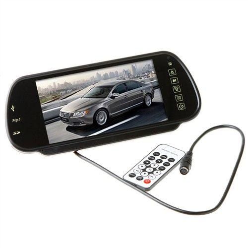 7 inch USB SD MP5 Color TFT LCD Car Rearview Mirror Monitor Remote Built-in Bluetooth
