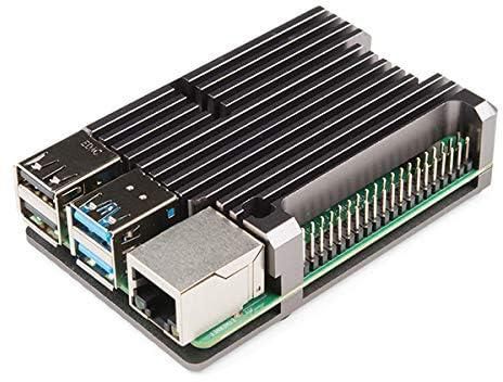 Raspberry Pi Heatsink Cases For Raspberry Pi 4 Model B (Aluminum Heatsink Case for Raspberry Pi 4 - Magnetite Grey)