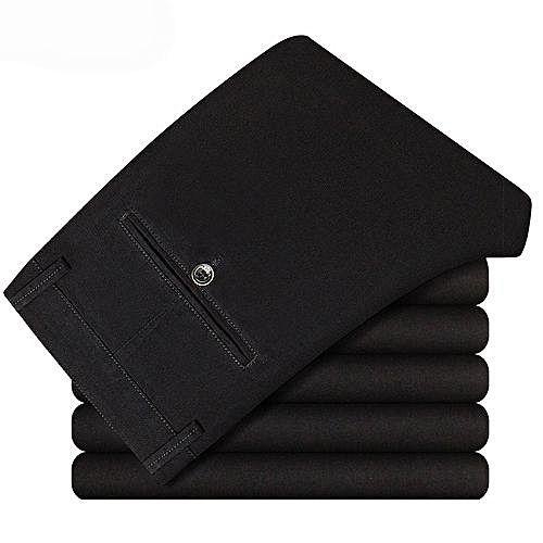 Generic Black Soft Khaki Pants - Slim Fit