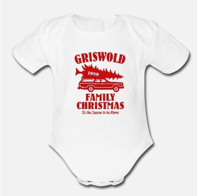 Griswold Family Christmas Organic Short Sleeve Baby Bodysuit