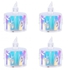 Small Flameless & Smokeless Acrylic Decorative LED Candles - 4 Pcs