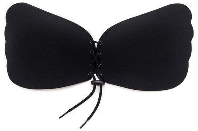 Silicone Push-Up Strapless Backless Bra - Black
