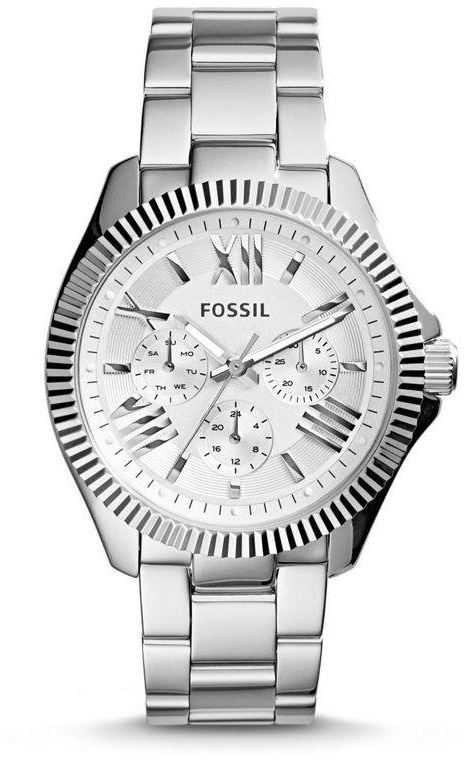 Fossil Cecile Women's Silver Dial Stainless Steel Band Multifunction Watch - AM4568