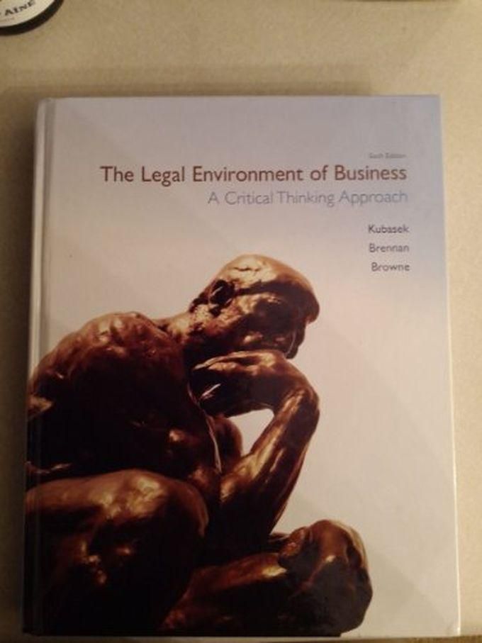 Pearson The Legal Environment Of Business ,Ed. :6