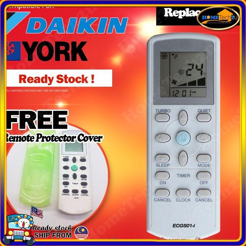 York Daikin Air Conditioner Remote Control Replacement ECGS01-I (White)