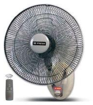 Fresh Wall Fan 16" inch with Remote 3 Speed - 3 Blades with Remote Control - Gray - 4535