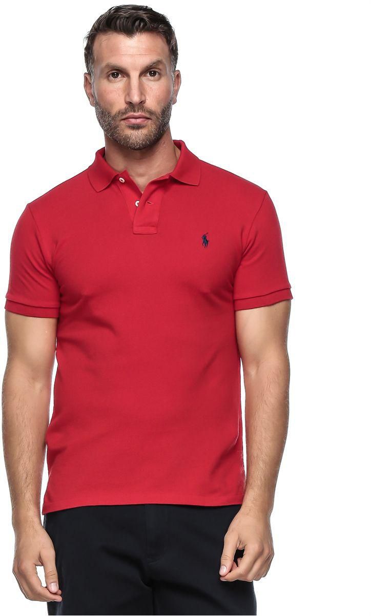 Polo Ralph Lauren Men'S Short Sleeve Mesh Custom Fit Polo - Small, Red