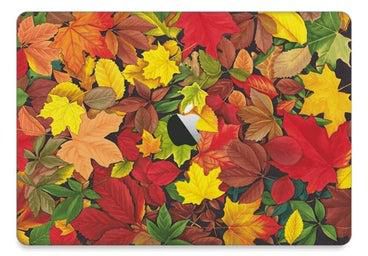 غطاء لاصق بتصميم ألوان الخريف لجهاز ماك بوك آير 13 2018 2021 متعدد الألوان