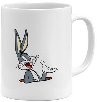 Bugs Bunny Printed Coffee Mug White/Grey/Beige 11ounce