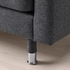 LANDSKRONA 5-seat sofa - with chaise longues/Gunnared dark grey/metal