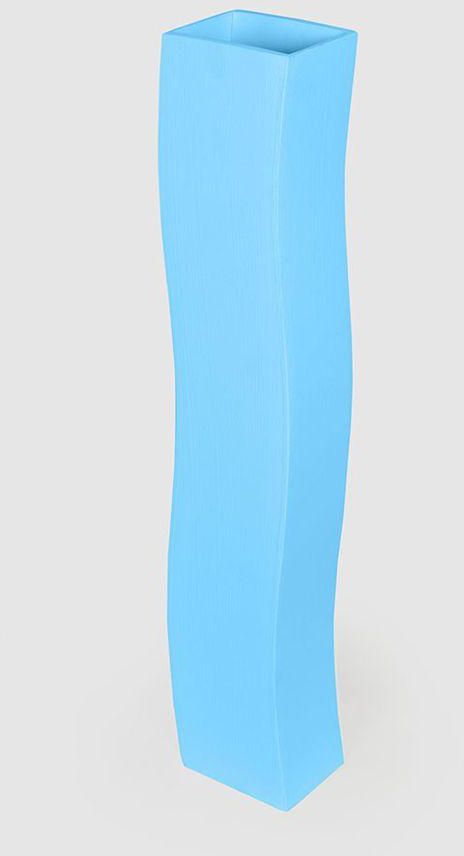 J.S.W Wooden Vase - Modern - Blue