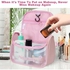 Travel Wash Bag - Frosted Cosmetic Bag - Large Capacity Waterproof Portable Hook Wash Organizer PVC Waterproof Cosmetic Case for Female Male Children