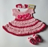 TITEMA CRAFT Adelia Crochet Baby Dress Set (Light Pink)