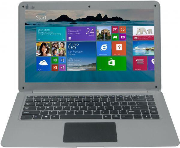 i-Life ZedAir Pro Laptop - Intel Cherrytrail Z8300, 12.5 Inch, 32GB, 2GB, Win 10, Ar-En Keyboard, Grey