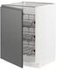 METOD Base cabinet with wire baskets, white/Bodbyn grey, 60x60 cm - IKEA