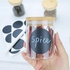 12pcs Glass Spice Jar Set Bamboo Lids+FREE Stickers&Pen