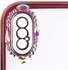 IPhone XS MAX-shockproof Transparent Cover With Colored Frame & Golden Border - Red