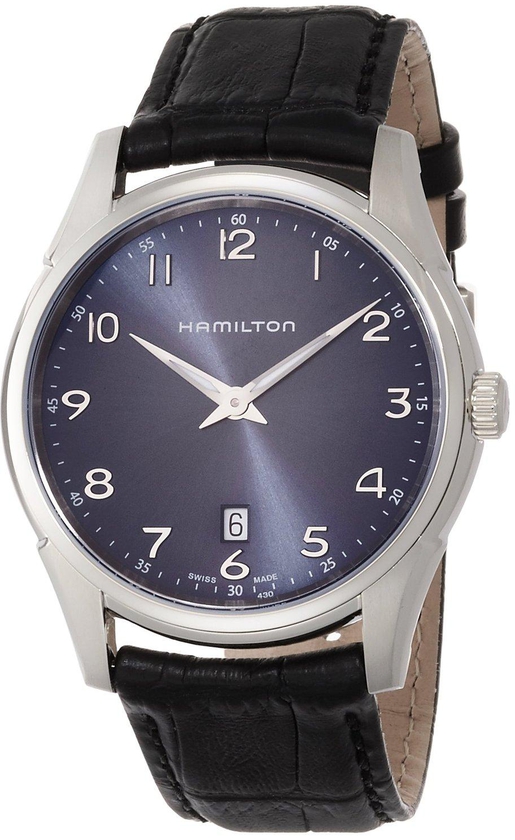Hamilton Men's Blue Dial Black Leather  Quartz