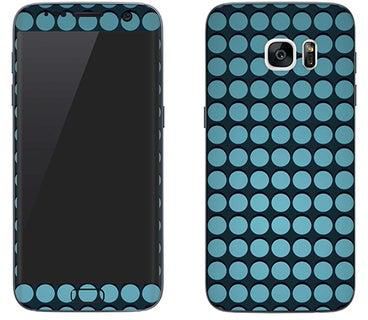 Vinyl Skin Decal For Samsung Galaxy S7 Edge Blue Dots