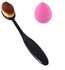 Generic Oval Toothbrush Shape Cosmetic Brush Foundation Cream Makeup Brush Powder Puff Set