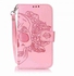 Double Embossed Skull Head PU Phone Case for Samsung Galaxy   S6  Edge - Pink
