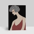 Young Woman With Short Hair Vintage Made of Patterns Canvas Art