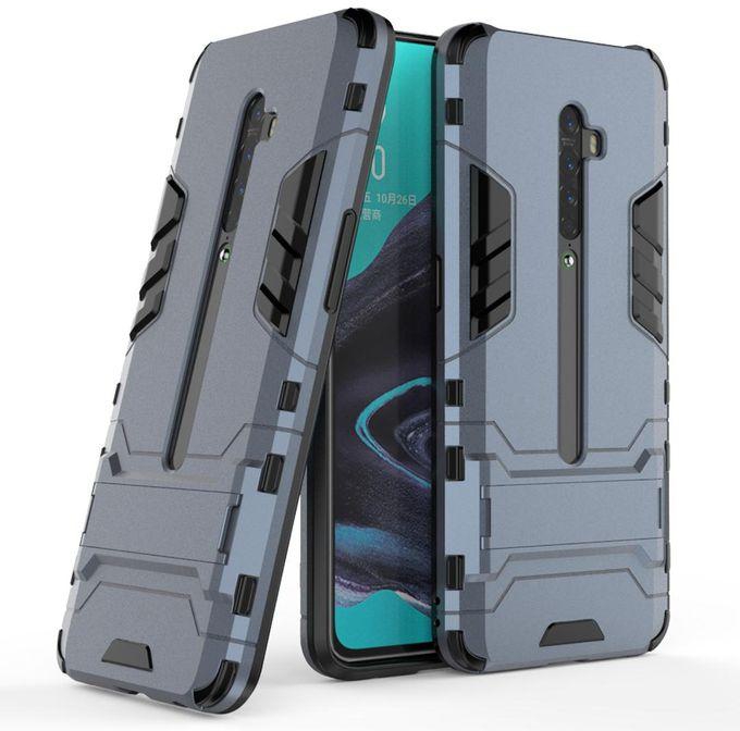 OPPO Reno 2 Case, Dual Layer TPU +PC Hybrid Heavy Duty Armor Protective Stand Case Cover For OPPO Reno 2