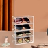 منظم نظارات شمسية من 4 ادراج، حافظة نظارات اكريليك شفافة لعرض النظارات الشمسية، نظارات واقية عصرية