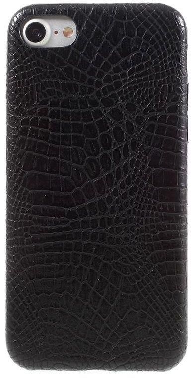 Crocodile Texture Leather Coated PC Back Case Cover for Apple iPhone 7 (4.7 inch) - Black