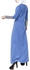 Zaful Long Sleeve Abaya Dress - Blue
