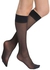 Carina Socks - Voile Socks - Knee High - For Women - Black