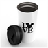 Mickey Mouse Ears Printed Tumbler With Lid White/Black 15ounce