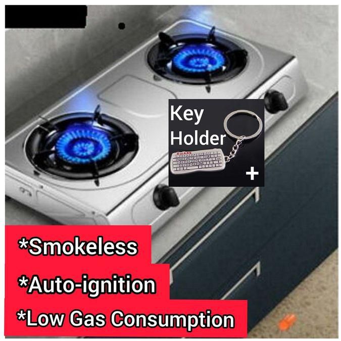 Auto Ignition S/Steel Table Top Gas Cooker- 2 Burners