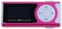 Mini Clip LCD Mp3 Music Player With Flashlight SV004788 Rose Red/White